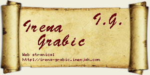 Irena Grabić vizit kartica